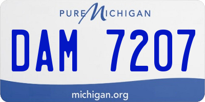 MI license plate DAM7207
