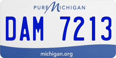MI license plate DAM7213