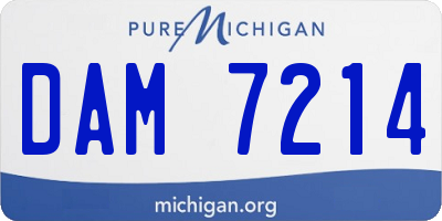 MI license plate DAM7214