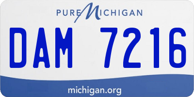 MI license plate DAM7216