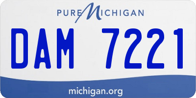 MI license plate DAM7221