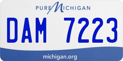 MI license plate DAM7223