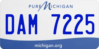 MI license plate DAM7225