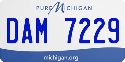 MI license plate DAM7229