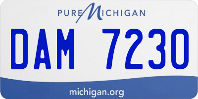 MI license plate DAM7230
