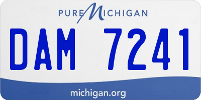 MI license plate DAM7241
