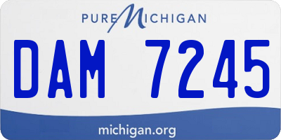 MI license plate DAM7245