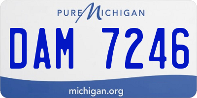 MI license plate DAM7246