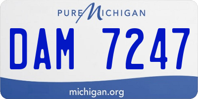 MI license plate DAM7247