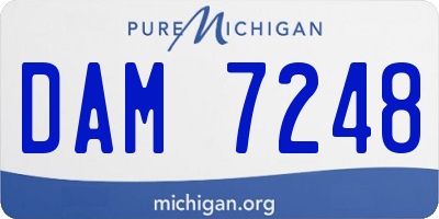 MI license plate DAM7248
