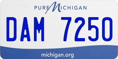 MI license plate DAM7250