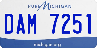 MI license plate DAM7251
