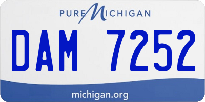 MI license plate DAM7252
