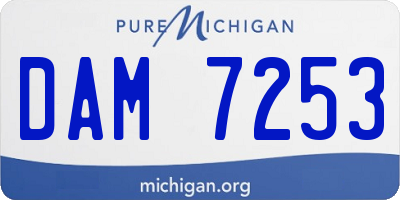 MI license plate DAM7253