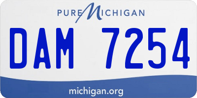 MI license plate DAM7254