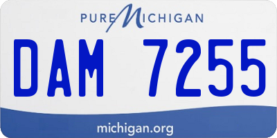 MI license plate DAM7255