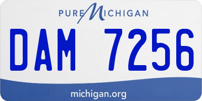 MI license plate DAM7256
