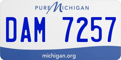 MI license plate DAM7257
