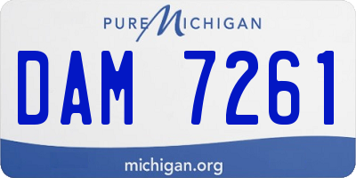 MI license plate DAM7261
