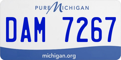 MI license plate DAM7267