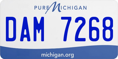 MI license plate DAM7268