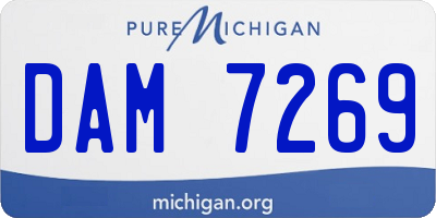 MI license plate DAM7269
