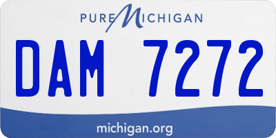 MI license plate DAM7272