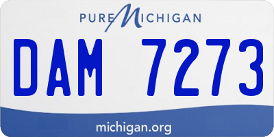 MI license plate DAM7273