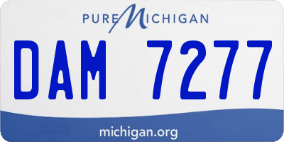 MI license plate DAM7277