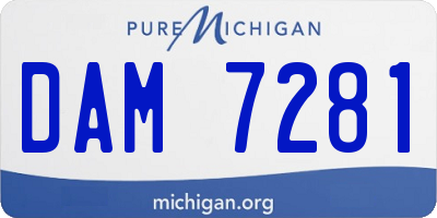 MI license plate DAM7281
