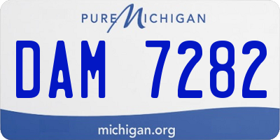MI license plate DAM7282