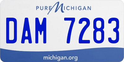 MI license plate DAM7283
