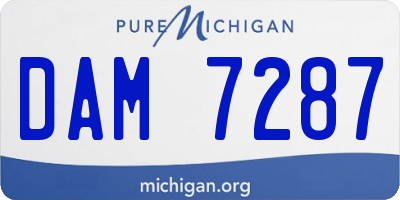 MI license plate DAM7287