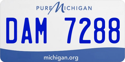 MI license plate DAM7288