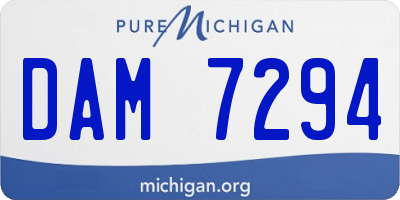 MI license plate DAM7294