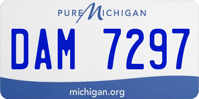 MI license plate DAM7297