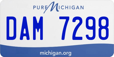 MI license plate DAM7298