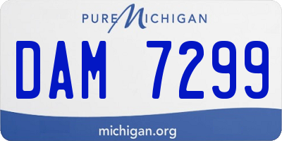 MI license plate DAM7299