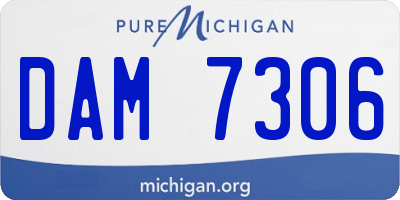 MI license plate DAM7306