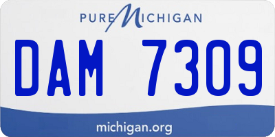 MI license plate DAM7309