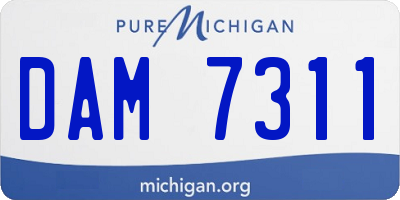 MI license plate DAM7311