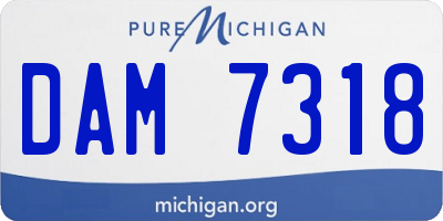 MI license plate DAM7318
