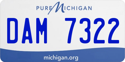 MI license plate DAM7322