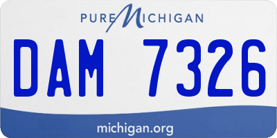 MI license plate DAM7326