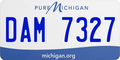 MI license plate DAM7327