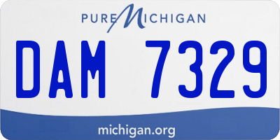 MI license plate DAM7329