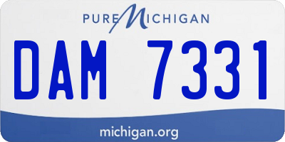 MI license plate DAM7331