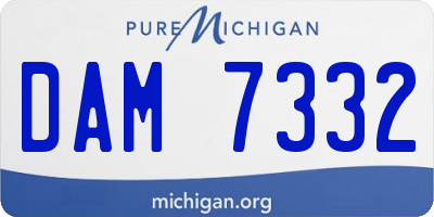 MI license plate DAM7332