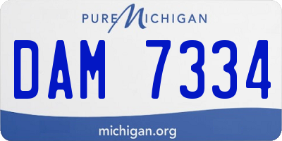 MI license plate DAM7334