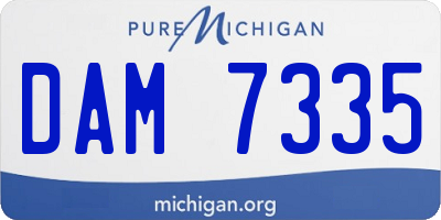 MI license plate DAM7335